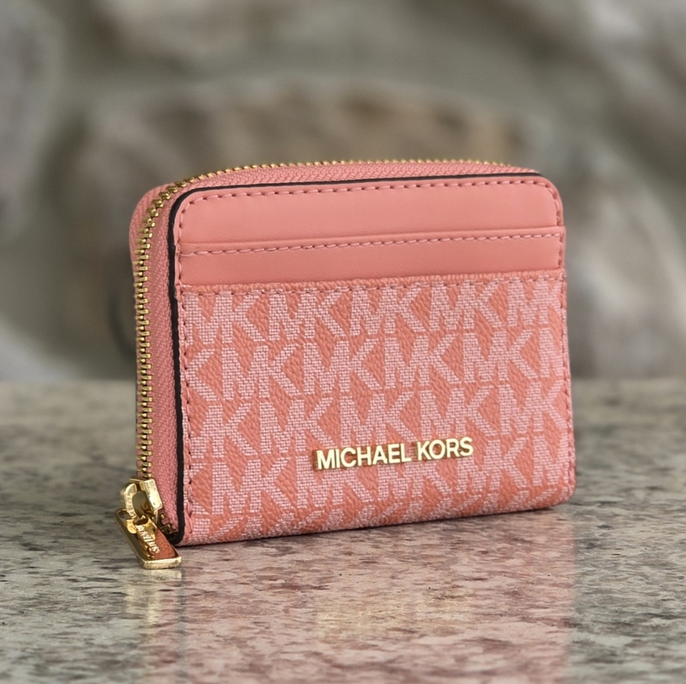 Michael Kors Jet Set Logo Medium Card Case Wallet - Picture 1 of 6